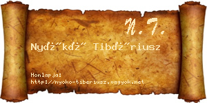 Nyókó Tibériusz névjegykártya